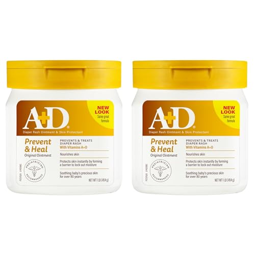 Image of A+D Original Diaper Rash Ointment, 1 Pound Jar Pack of 2