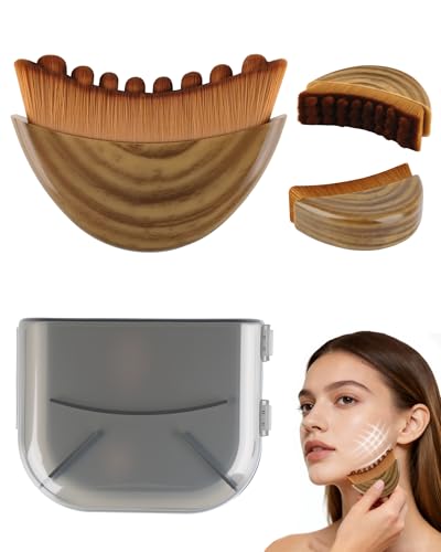 lulir Cepillo Facial Linfatico, Lymphatic Face Brush, Masaje Facial en Seco, Drenaje Limpiador Facial Cerdas Suaves, Diseño Ergonómico con Caja de Almacenamiento, para Cuidado Diario y Viaje