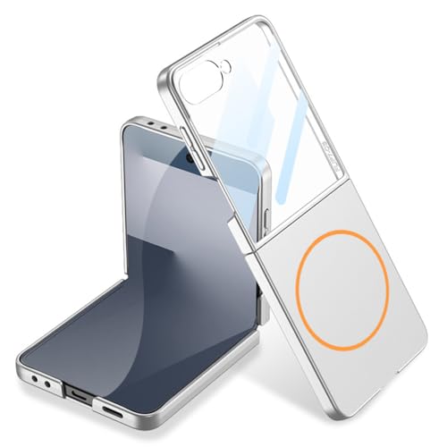 Coque Samsung Galaxy Z Flip 7 argentée idéale pour protéger votre écran au bureau