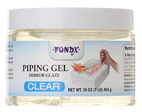 FondX Clear Mirror Glaze Piping Gel, 1 Pound
