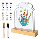Hhaoysogd Family Handprint Set, Handabdruck Set Familie mit Platz für 5, DIY Creative Family Keepsake Decoration, Baby Handprint & Footprint Set, Gift for Birth für Mädchen & Jungen
