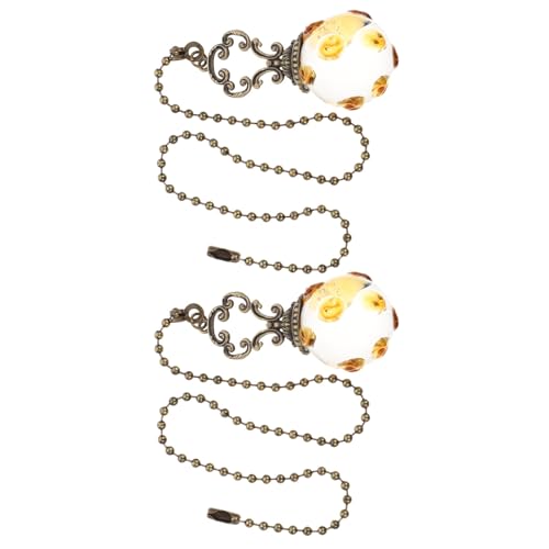 Cadena para ventilador de techo con cristal decorativo para refrescar salones en verano 2