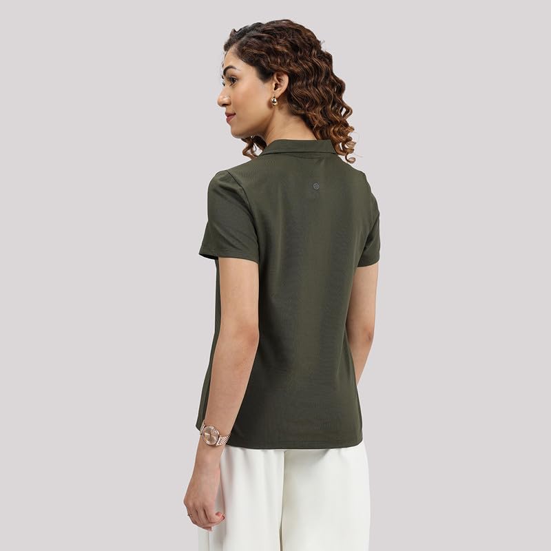 BlissClub T-shirt da donna, tinta unita, vestibilità moderna