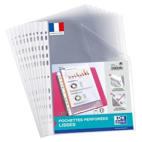 Pochettes Plastiques A4 Oxford Cover