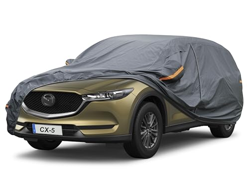 Image of GUNHYI Premium Car Cover Custom Fit Mazda CX-5 CX5 (2012-2026), 16 Layers Heavy Duty Car Cover Waterproof All Weather with Zipper Door for Sun Rain Snow Dust Uv Protection