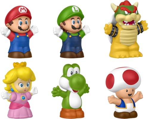 Fisher-Price Little People Toddler Toy My Mario 6-Piece Character Figure Set for Preschool Pretend...