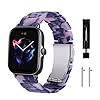KoGiio 20mm Armband für Amazfit GTR Mini/GTS 4 /GTS 4 Mini/Bip 3 Pro/Bip 3/GTS 3, Harz Uhrenarmband für Samsung Galaxy Watch 6 Classic 43mm/47mm/ 6 40mm/44mm/Garmin vívomove Trend- Purpur