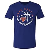 500 LEVEL Josh Hart New York Knicks Shirt - Josh Hart New York Knicks Player Ball WHT (Royal Blue, Medium)
