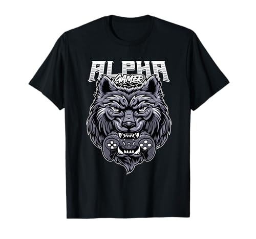 Alpha Gamer Wolf Camiseta