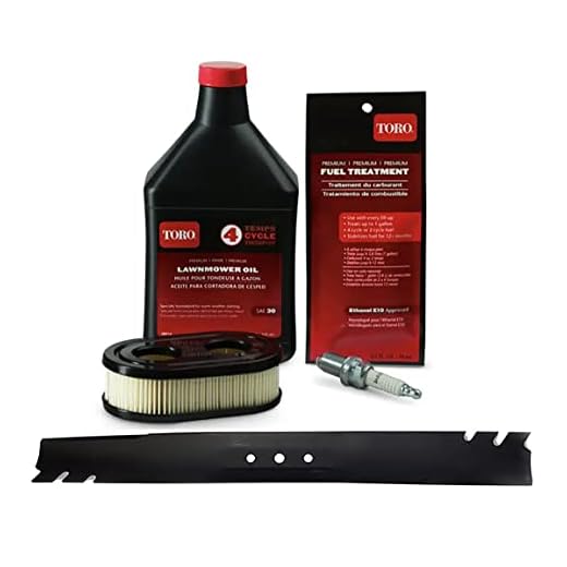 Toro OEM Tune Up Kit with Blade 131-9683-03 for Recycler Lawn Mowers with Briggs & Stratton OHV 163cc 725EXI Gross Torque 104M02/0043-F1 Engines Fits Units 20955 20960 21761 21762 21766 21767 21771