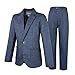 LOLANTA Boys Suit Kids Fashion Blazer Pants Set Plaid 2 Piece Gentleman Wedding Outfit Dresswear(Dark Blue, 8-9Years)