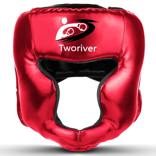 image for SANJOIN Boxing Headgear, One Size Fits All Ages MMA Headgear, Closed T