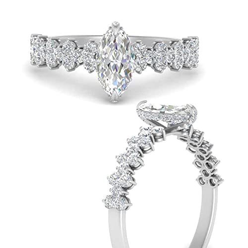 GIA Certified 1 Ctw Natural Diamond With Basket Accent Classic Engagement Ring For Women 14K Solid Gold 1/2 Carat Center VS1-SI2 Clarity & F-H Color (Premium Collection)4