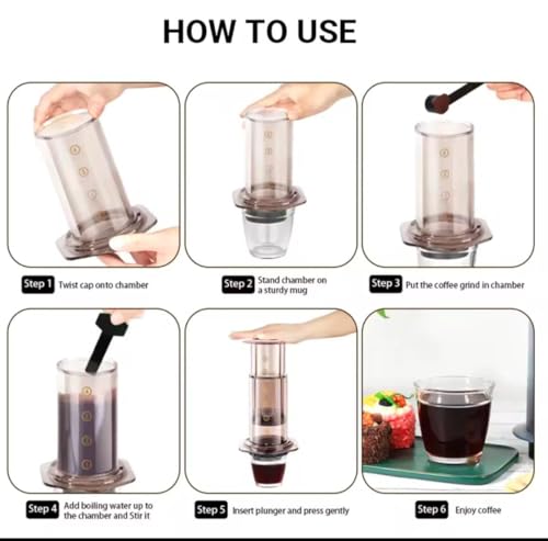 Image of LIXN Coffee and Espresso Maker Manual Machine Black Coffe Maker Compressed Coffee