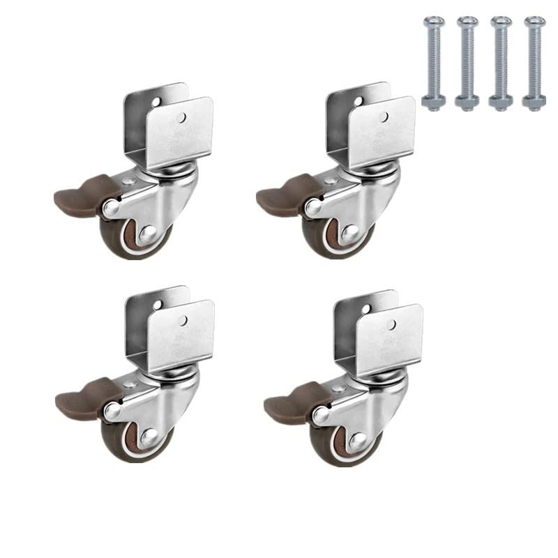 Roues universelles en U 20mm TPE avec frein de 16,5 mm pour roulette
