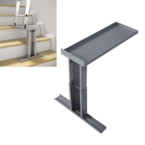 Nivelador de Escalera, Estabilizador de Escalera Extensible Ajustable, Estabilizador de Escalera Robusto, Salvaescaleras Antideslizante para Estar de Pie, Pies de Escalera,