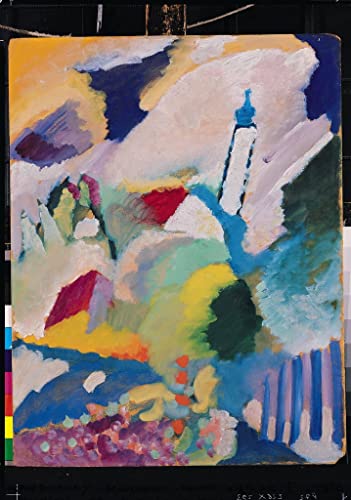 Murnau avec église I poster sur toile Kandinsky pour raviver un mur blanc triste