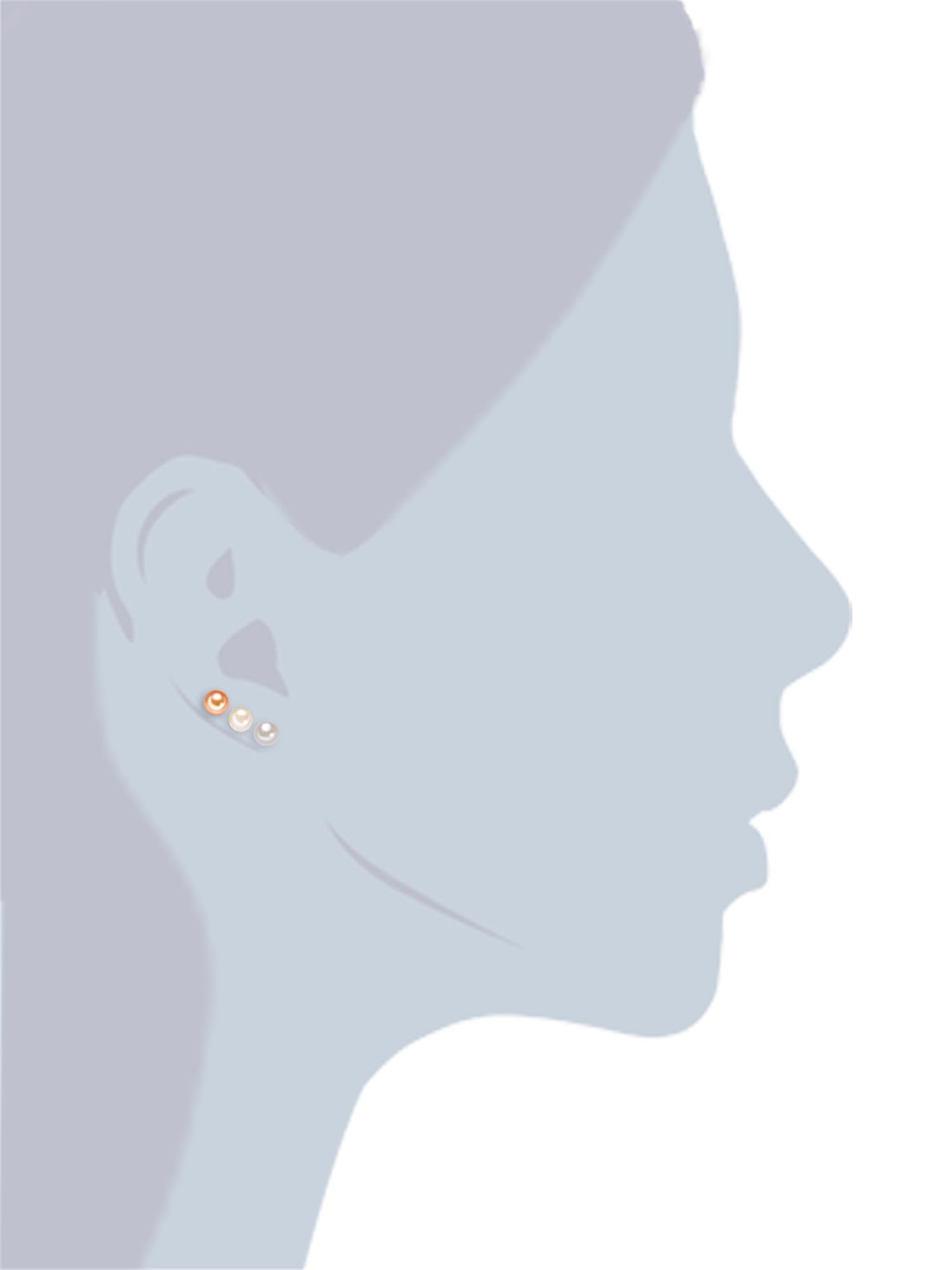 Valero Pearls Damen Set (Ohrringe 3er) 925/- Sterling Silber