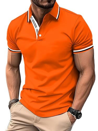 SwissWell Polo Hommes Manches Courtes Golf Poloshirt Chemises de Tennis Respirantes été T Shirt Séchage Rapide