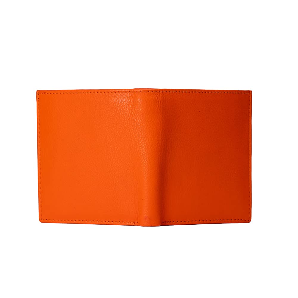 Portatessere Cartier in Pelle per Uomo | Vera Pelle Made in Italy | Colore Arancione