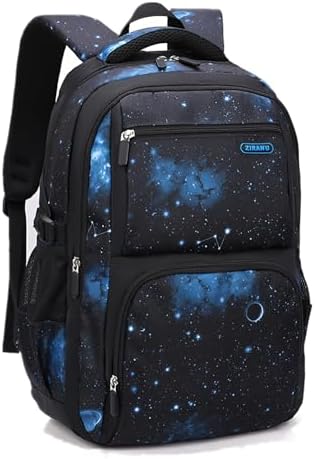 Galaxy-Print School-Bag Backpack for Boys Middle-School Elementar...
