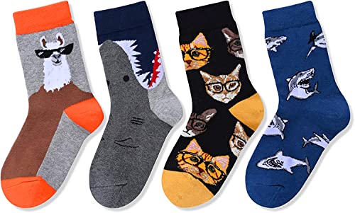 Happypop Novelty Silly Little Boys Socks Kids Animal Socks, Funny Gifts For Teen Boys Corgi Gifts 4 To 7 Years #TOP2