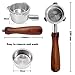 NEOUZA 51mm Espresso Bottomless Portafilter Compatible for Delonghi La Specialista EC9155/9335/9355/9665 304 Stainless Steel with Non-Pressurized Filter Basket (Rosewood Handle)