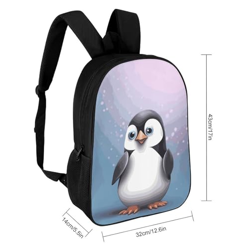 Sac à dos I Love Penguins robuste pour protéger votre ordinateur de 17" - 2