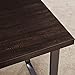 DYH Vintage Computer Desk, Wood and Metal Writing Desk, PC Laptop Home Office Study Table, Espresso 55 inch