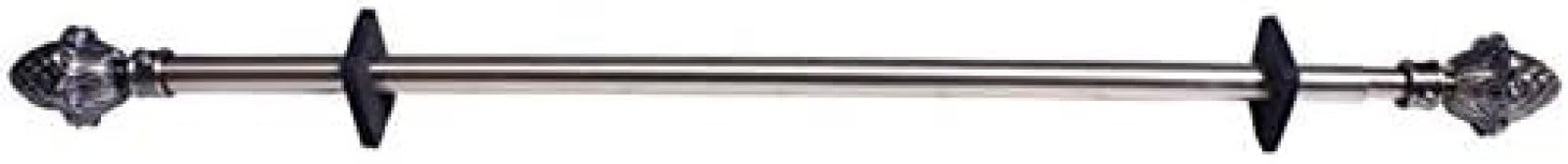 YATINMEM Flexible Tapestry Hanging Rod, 0.6-1.2/1-2.1m, Silver Metal Finish, Curtain Rod