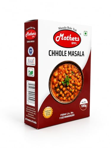 Image of MOTHERS SPPL Chole Masala 100g pack of 3 Authentic Punjabi Chole Spice Blend | Premium Indian Masala for Chickpea Curry Rich Aroma & Traditional Flavor Perfect for Chole, Chana Masala & Curries