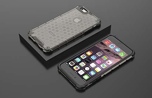 Image of Glasgow Back Case Cover Compatible with Apple iPhone 6 (Honeycomb Pattern) - Black