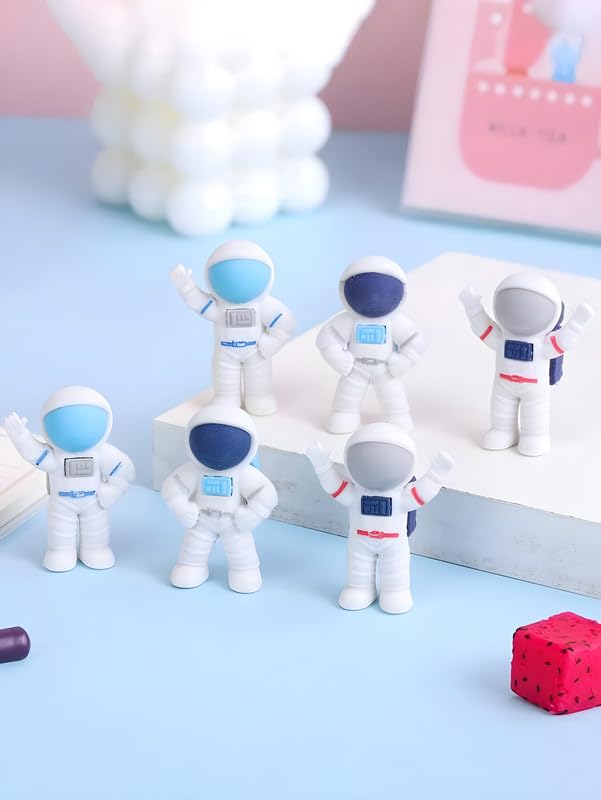 Image of Radiance 12 Pcs Space Theme Erasers for Kids | Fun Pencil Erasers for Boys | Random Designs & Colors | Fancy Stationery for School & Birthday Return Gifts