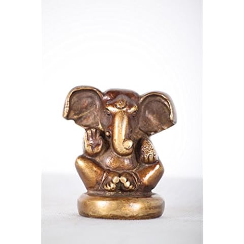 Lotusfalls Small Brass Ganesh Statue 2.5" Cover