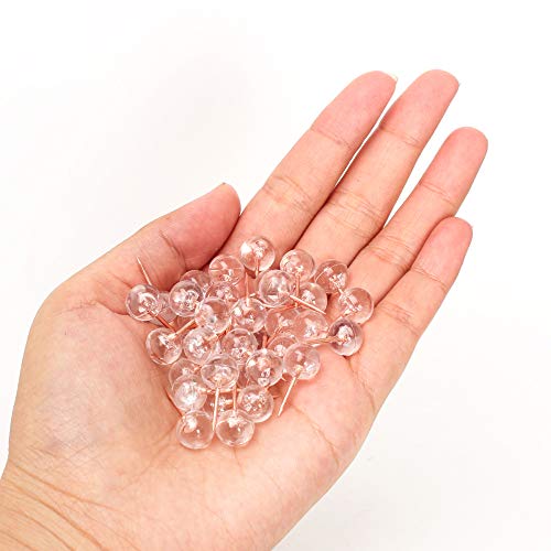 最安値 画鋲 画びょう 留め具 プッシュピン 押しピン クリア 画ビョウ 透明 可愛い画鋲 おしゃれ 目立たない 紙 コルクボード フォト ファイル カード 写真 ポスター 装飾用 書類整理 保存ケース付き 約180個入りの価格比較