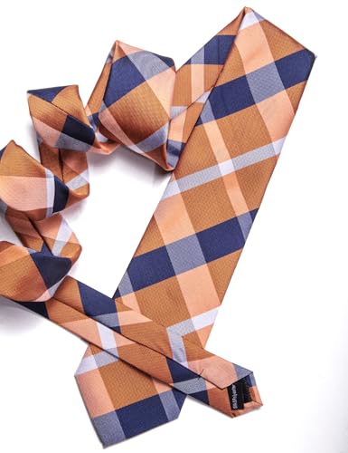 Image of Barry.Wang Men Ties Paisley Woven Silk Necktie Set with Pocket Suqare Cufflinks Formal