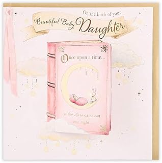 Clintons: Pink Story Book Birth of Baby Daughter, Congratulations Baby Daughter186x186mm, multi-color