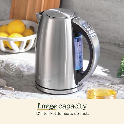 Cuisinart CPK-17P1 PerfecTemp Cordless-Electric-Kettle, Premium Stainless Steel