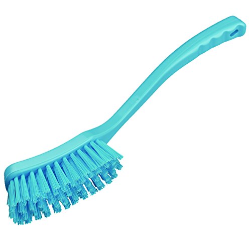 Hillbrush Hygiene D9B Professional - Cepillo de mango largo 406 mm, color azul