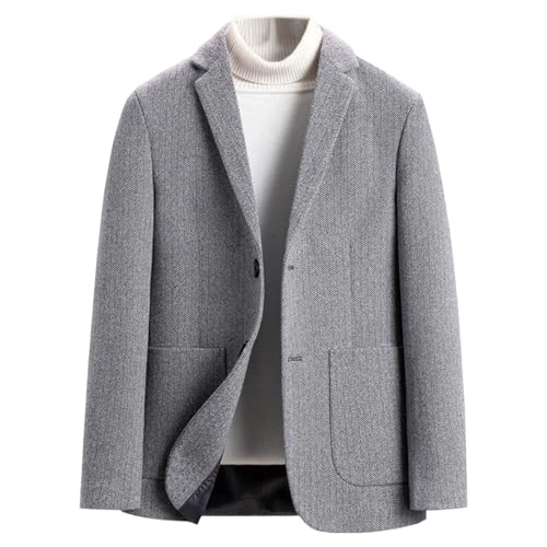 Blazer en laine mélangée haut de gamme veste ajustée homme chic