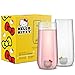 JoyJolt Hello Kitty & Mimmy 3D Icon Highball Glasses, Set of 2 Glass Drinking Glasses, 14oz Kawaii Tall Glasses, Hello Kitty Glassware, Sanrio Hello Kitty Stuff for Adults