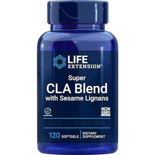 Life Extension, Super CLA Blend with Sesame-Lignans, Conjugated Linoleic Acid, High-Dose, 120 Softgels, Gluten-Free, SOYA-Free, GMO-Free