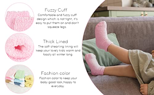 Century Star Toddler Winter Fuzzy Socks - Soft Warm Baby Boy and Girl Cozy Slippers for Newborns2
