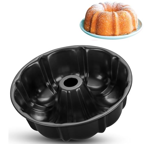 CHEFZOCO Molde repostería de tubo, Molde para bizcocho, Molde para brownies, Apto para hacer pan, molde gelatina, Soporta hasta 230ºC, Antiadherente, Apto para lavavajilla, Diámetro 25.3