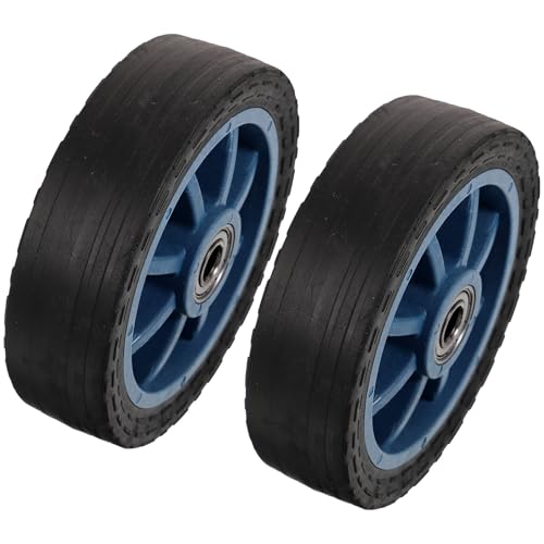 KAILIKETIY 2個 ユニバーサル手押し台車用大型耐久ゴム車輪 交換用キャスター ショッピングカート トロリー対応 簡単取付けで運搬補助に適した