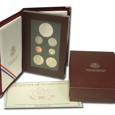 1996 S Prestige 7 Coin Set OGP with COA Various US Mint Proof