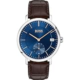 Grosor de la caja de 9,0 mm BOSS Reloj Analógico para Hombre de Cuarzo con Correa en Cuero 1513639