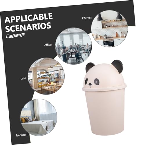 Bote de basura plástico panda 10L con tapa miniatura 2