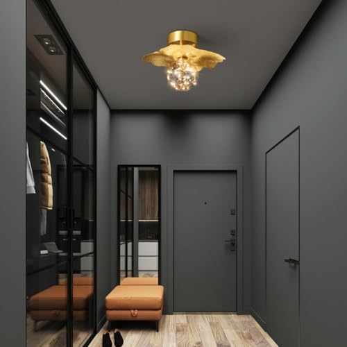 Lámpara de techo de pasillo de vidrio nórdica para iluminación de dormitorio 4