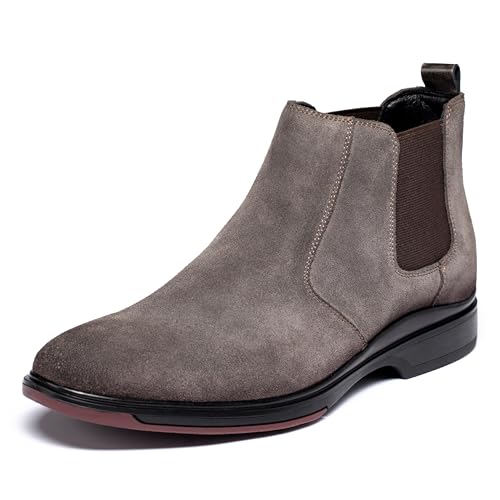 Image of ArcBrothers Men's Chelsea Boots, Relaxed Fit Roomy Toe Box Design, Premium Leather Slip-on Ankle Boots, All-Day Comfort